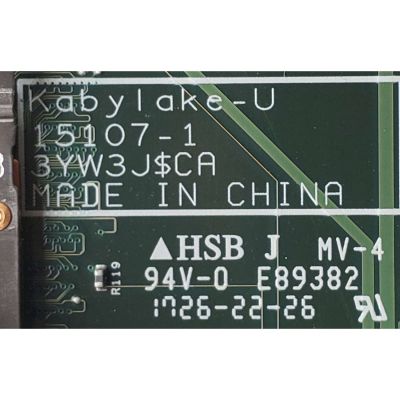 TARJETA MADRE PARA COMPUTASORA DELL / NÚMERO DE PARTE CN-0H6C3V-WS500-78S-01E9-A00 / 3YW3JSCA / 15107-1 / 0H6C3V / PANEL LM215WF3(SL)(N1) / MODELO W17B / CON PROCESADOR INTEGRADO	 - Imagen 3